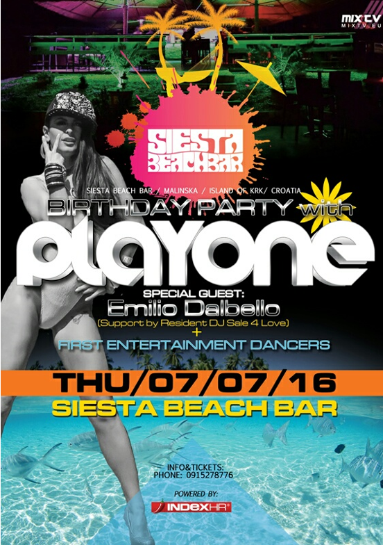 SiestaBeachBar  – događanja ljeto 2016.