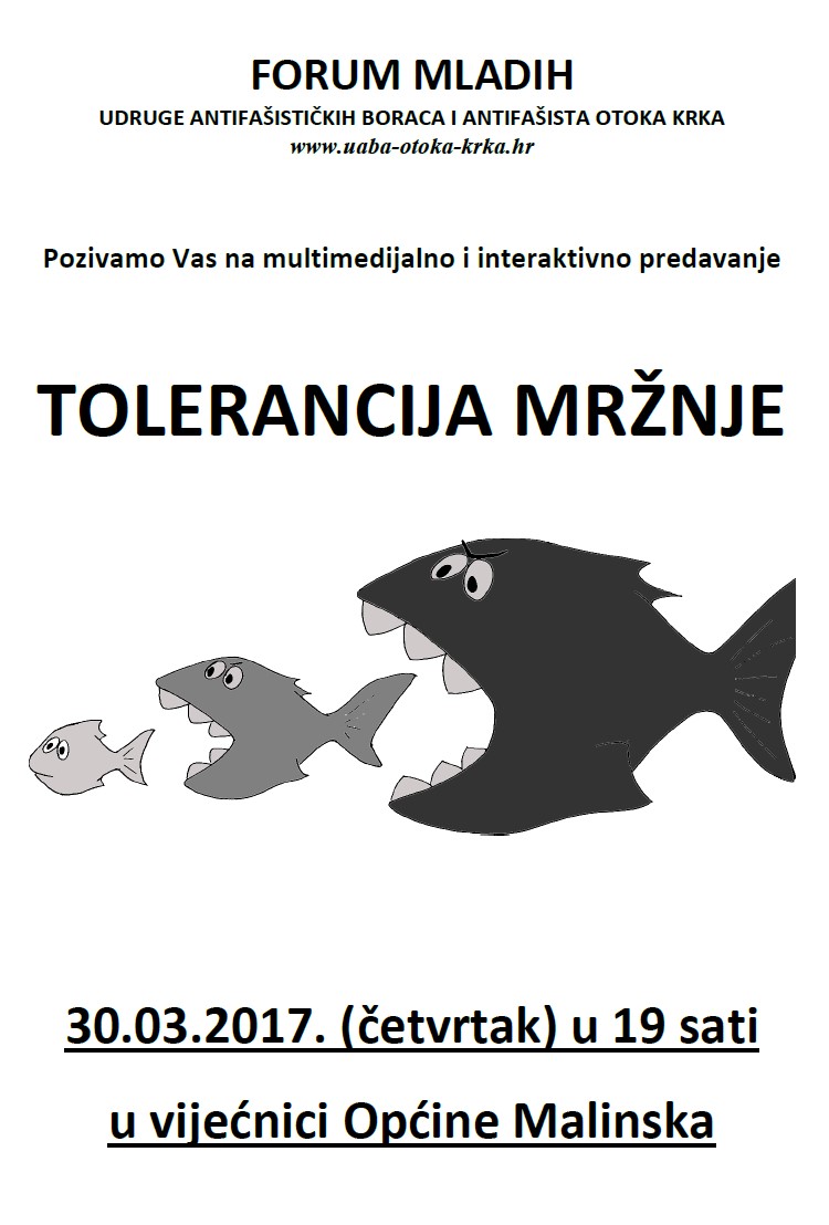Predavanje Tolerancija mržnje u velikoj Vjećnici Općine Malinska – Dubašnica