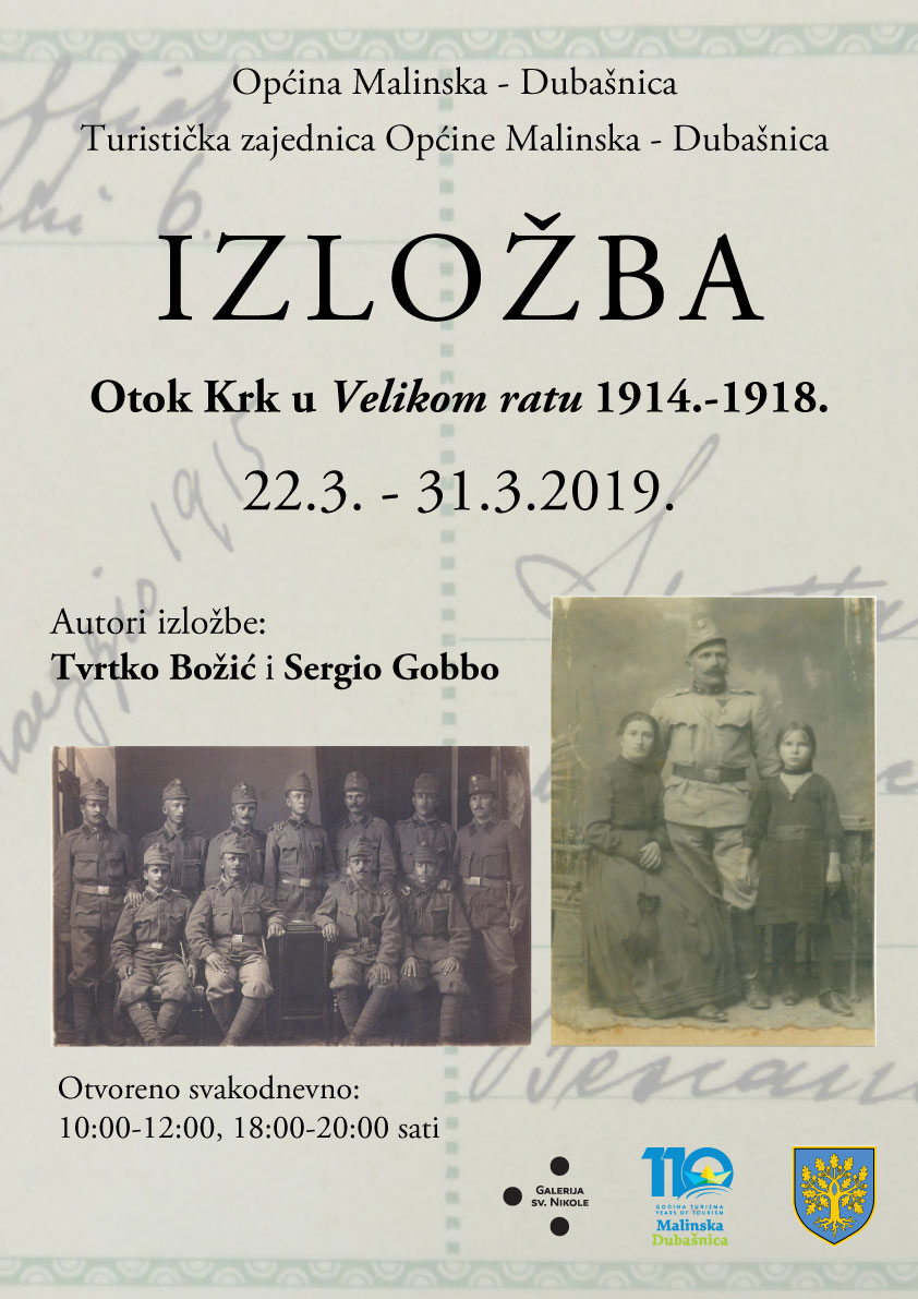 Izložba:Otok Krk u velikom ratu 1914. – 1918. od 22. do 30. ožujka