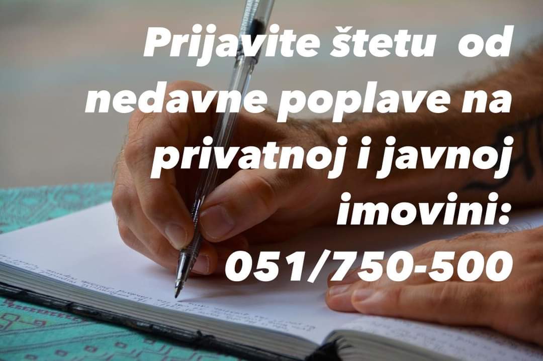 Prijava štetnih događaja nastalih usljed poplave