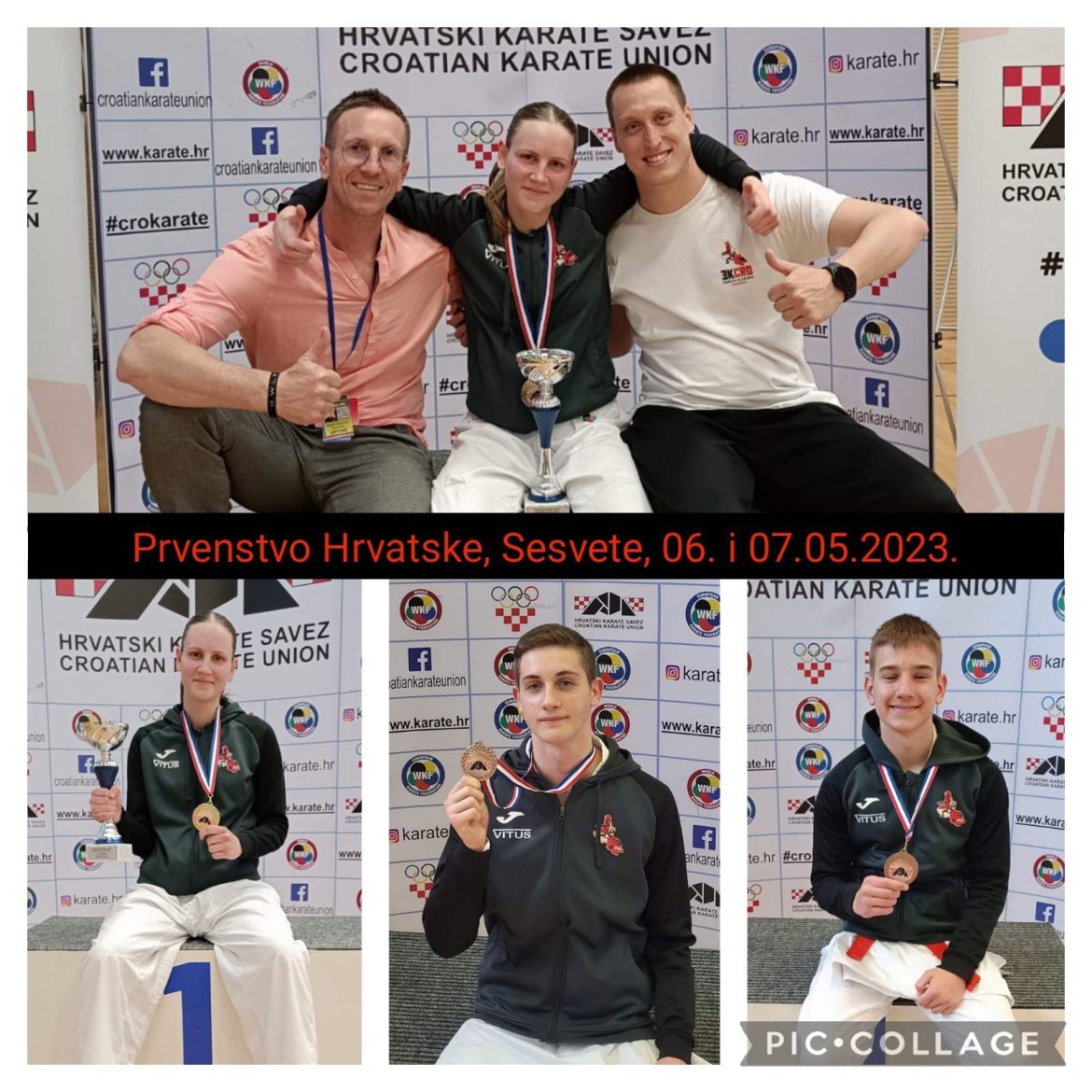 Karate:Prvenstvo Hrvatske za Kadete, Juniore, U21 borbe pojedinačno 2023.