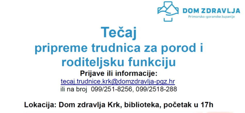 Tečaj pripreme trudnica za porod i roditeljsku funkciju – 2.3. – 12.3.2026.