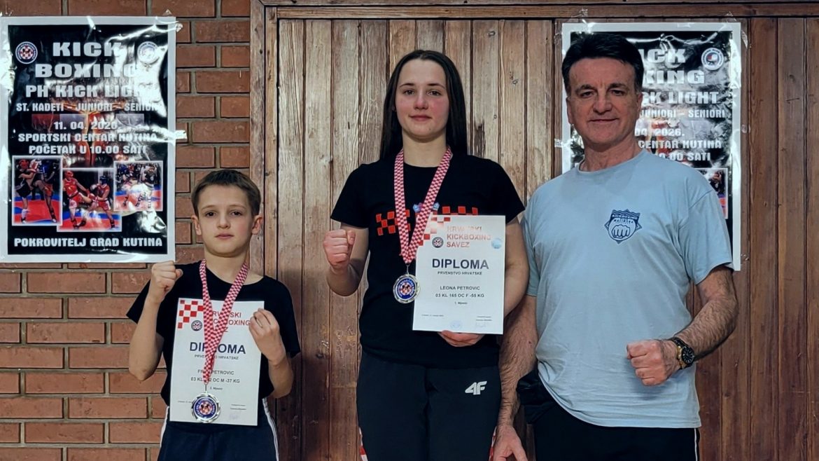 Leona Petrović državna kickboxing prvakinja, Fran Petrović viceprvak